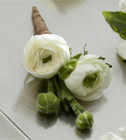 The FTD� White Ranunculus Boutonniere