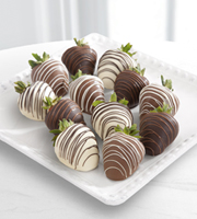 Chocolate Dip Delights� Classic Real Chocolate Strawberries - Single Dipped - 12-piece