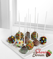 Shari's Berries� Limited Edition Chocolate Dipped Birthday Celebration Cake Pops-10-piece